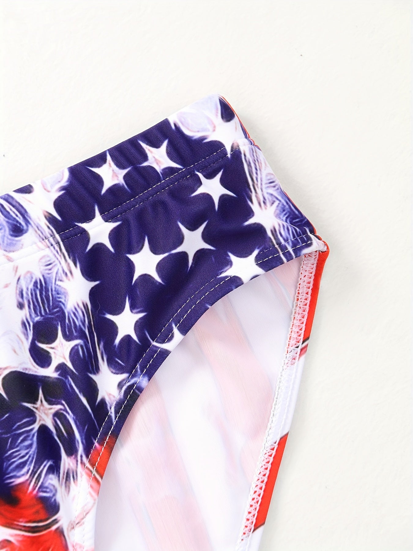 US Flag Print Men's Swimsuit Brief Quick Dry Swim Briefs Bikini Swimwear