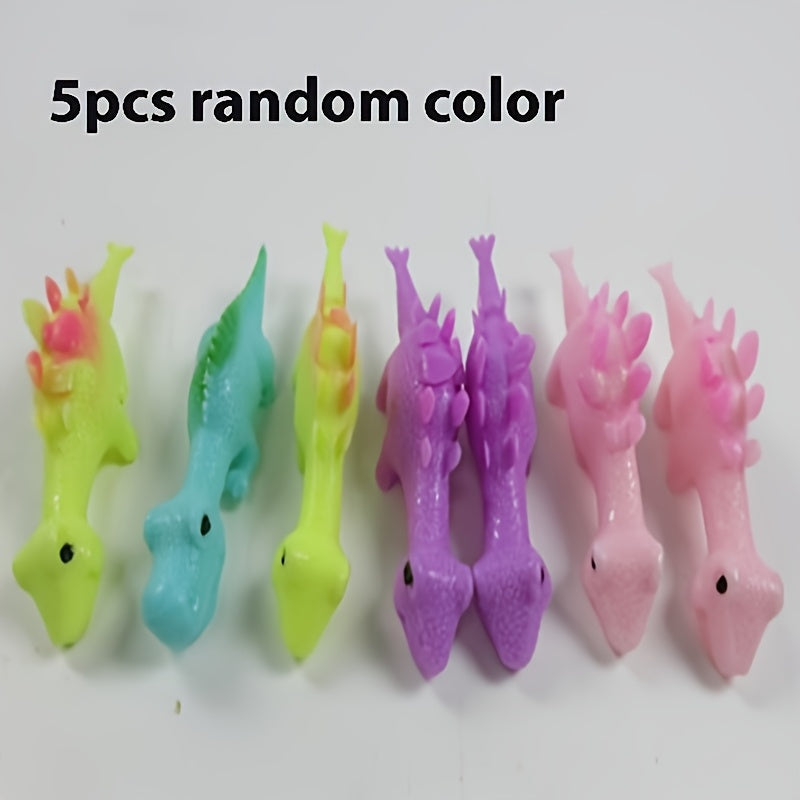 Mini Dinosaur Finger Slingshot Toys - Colorful Prank Fun for Classmates
