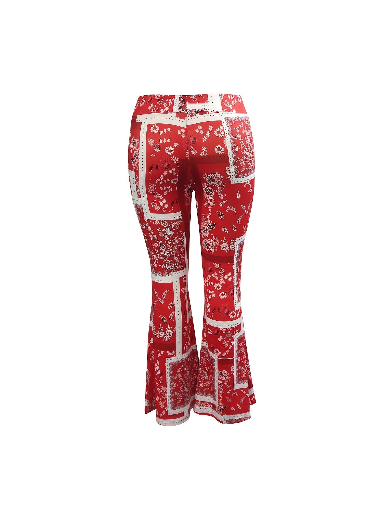 Boho Scarf Print High Rise Flared Leggings