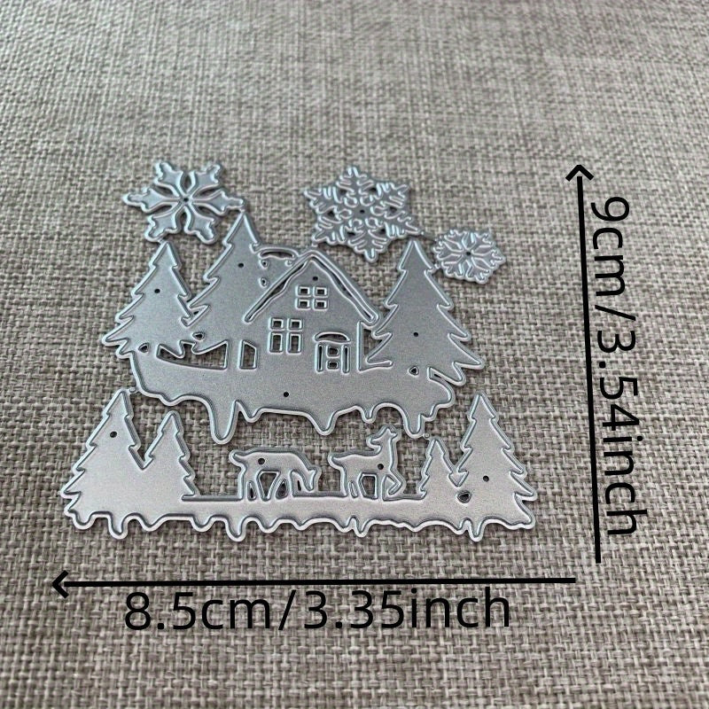 Winter Snow Scene Metal Cutting Dies for DIY Scrapbooking