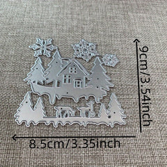 Winter Snow Scene Metal Cutting Dies for DIY Scrapbooking