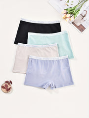 4 Pack Women's Plus Size Seamless Boyshorts Set