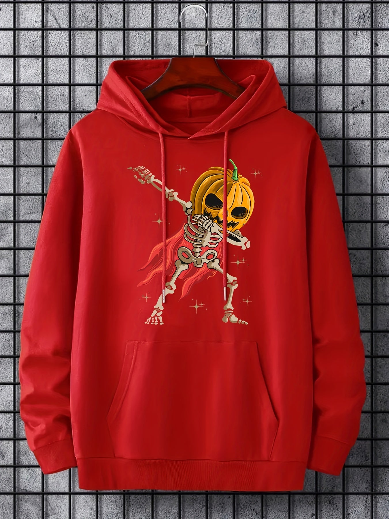 Men's Halloween Dabbing Graphic Hoodie Stretch Hooded Sweatshirt