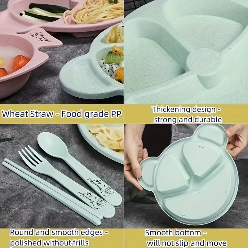 Kids Cutlery Set Non Toxic Dinner Plate Set