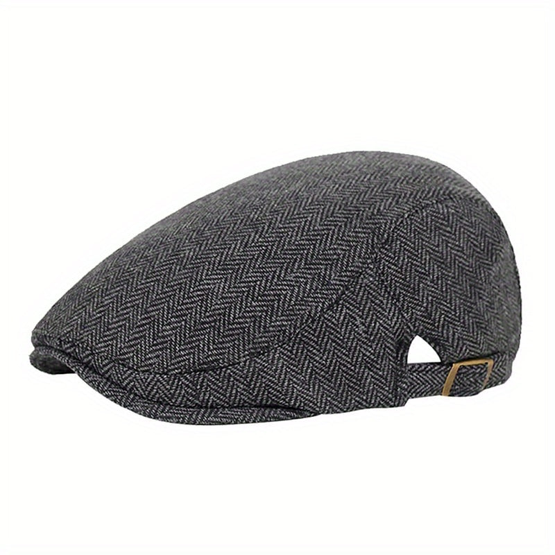Men's Plaid Beret Newsboy Hat For Men