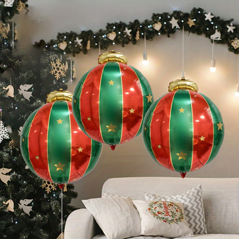 10pcs Christmas Theme Hanging Balloons Party Decorations Holiday Accessory