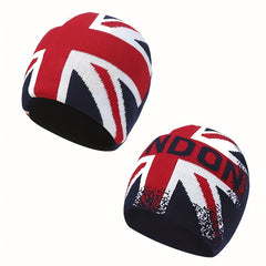 British Flag Knitted Pullover Hat - 2pcs