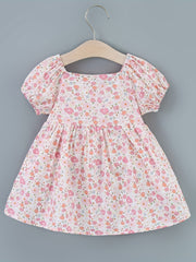Sweet Bow Puffy Sleeve Dress Infant Toddler Princess Dress