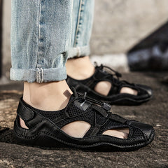 Men's Leather Non-slip Sandals Durable Quick Dry Shoes