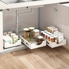 Kitchen Dish Rack Pull-out Type Bowl Plate Divider Storage