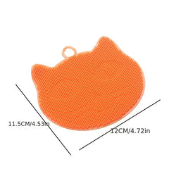 Reusable Silicone Cat Shape Cleaning Sponges for Dishes and Kitchen Supplies