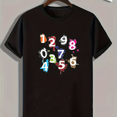 Number Print Men's Graphic T shirt Casual Comfy Tees For Summer