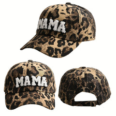 Leopard Camo MAMA Patch Baseball Cap Lightweight Dad Hat for Women