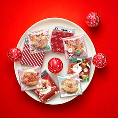 100pcs Christmas Goodie Bag Small Business Supplies