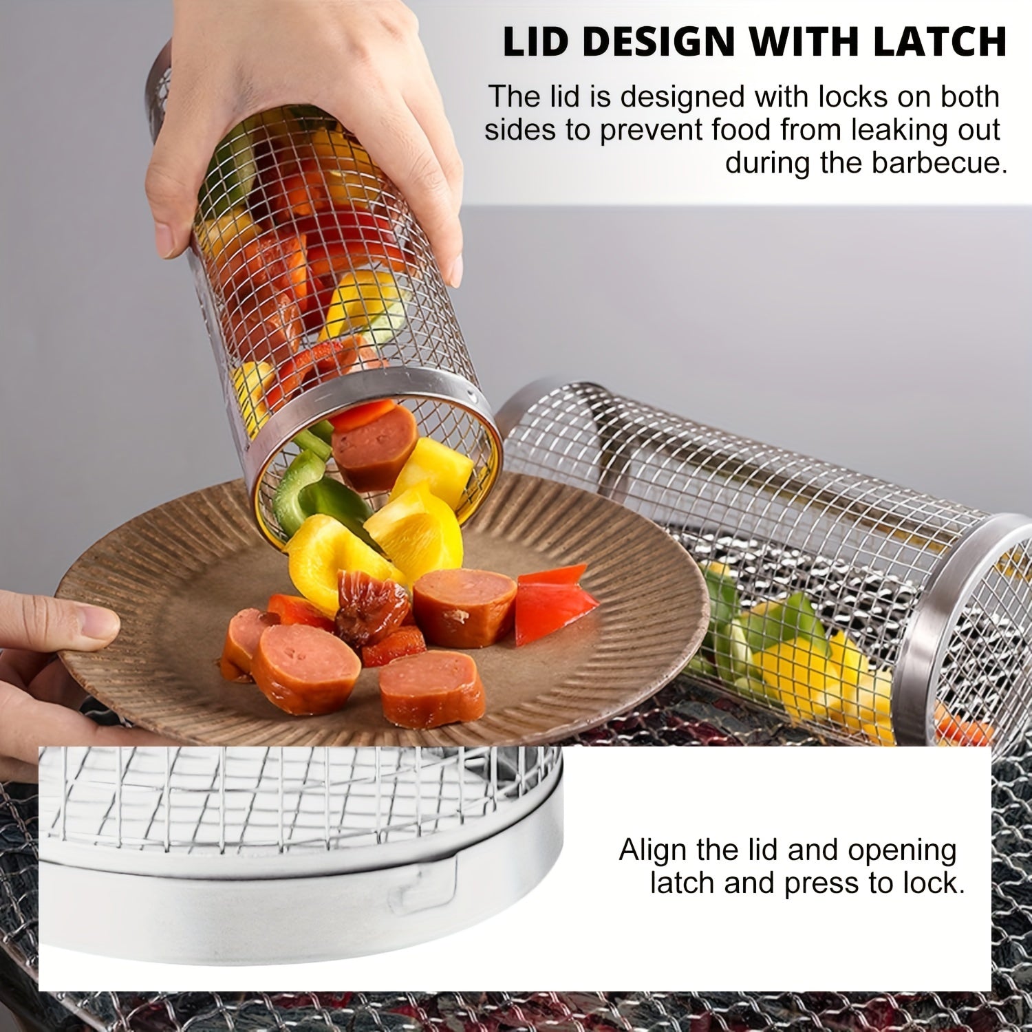 Stainless Steel BBQ Grill Outdoor Campfire Portable Cooking Grate
