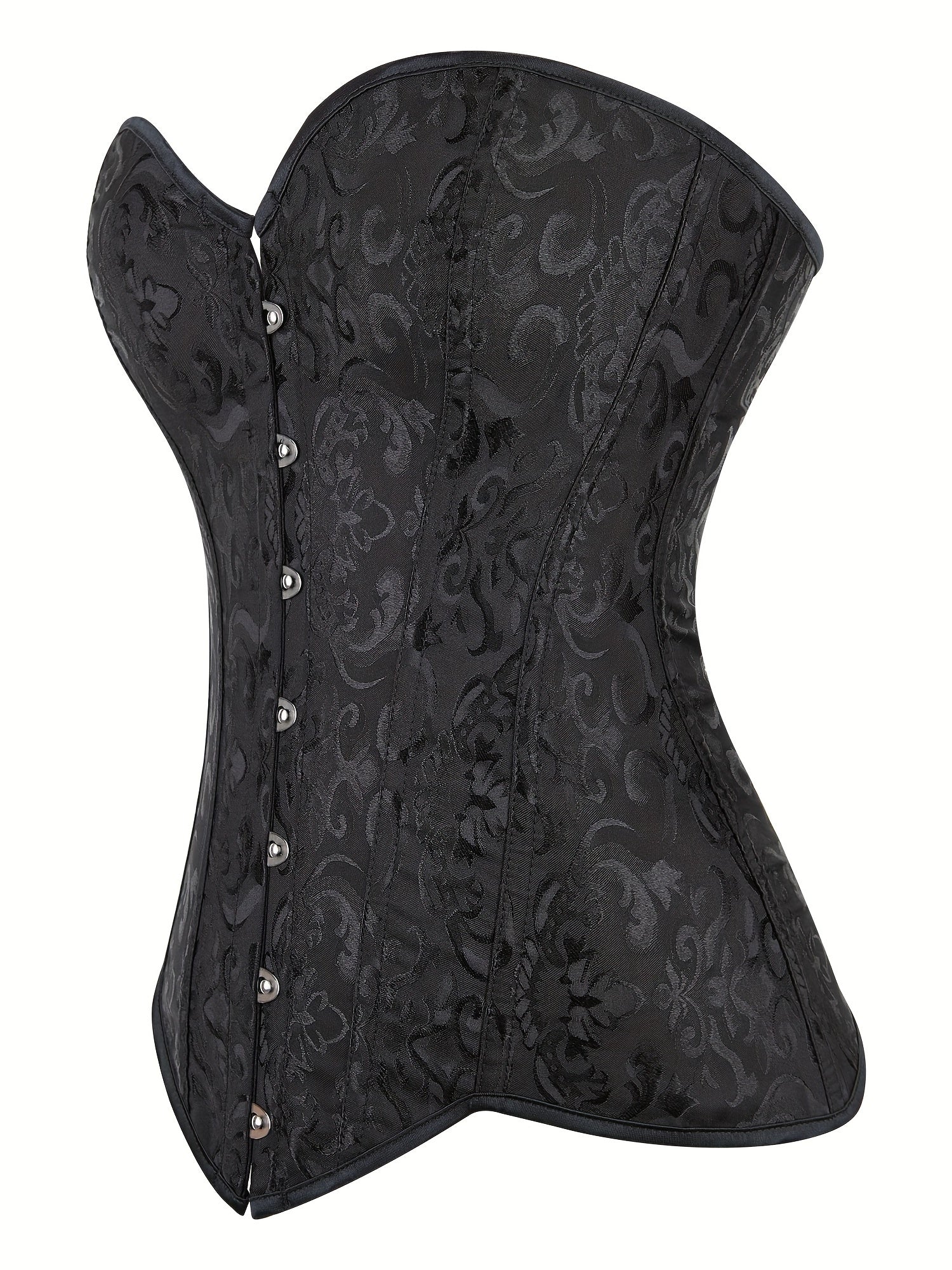 Strapless Corset Bustier Lace Up Jacquard Body Shaper Women's Lingerie