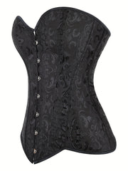 Strapless Corset Bustier Lace Up Jacquard Body Shaper Women's Lingerie