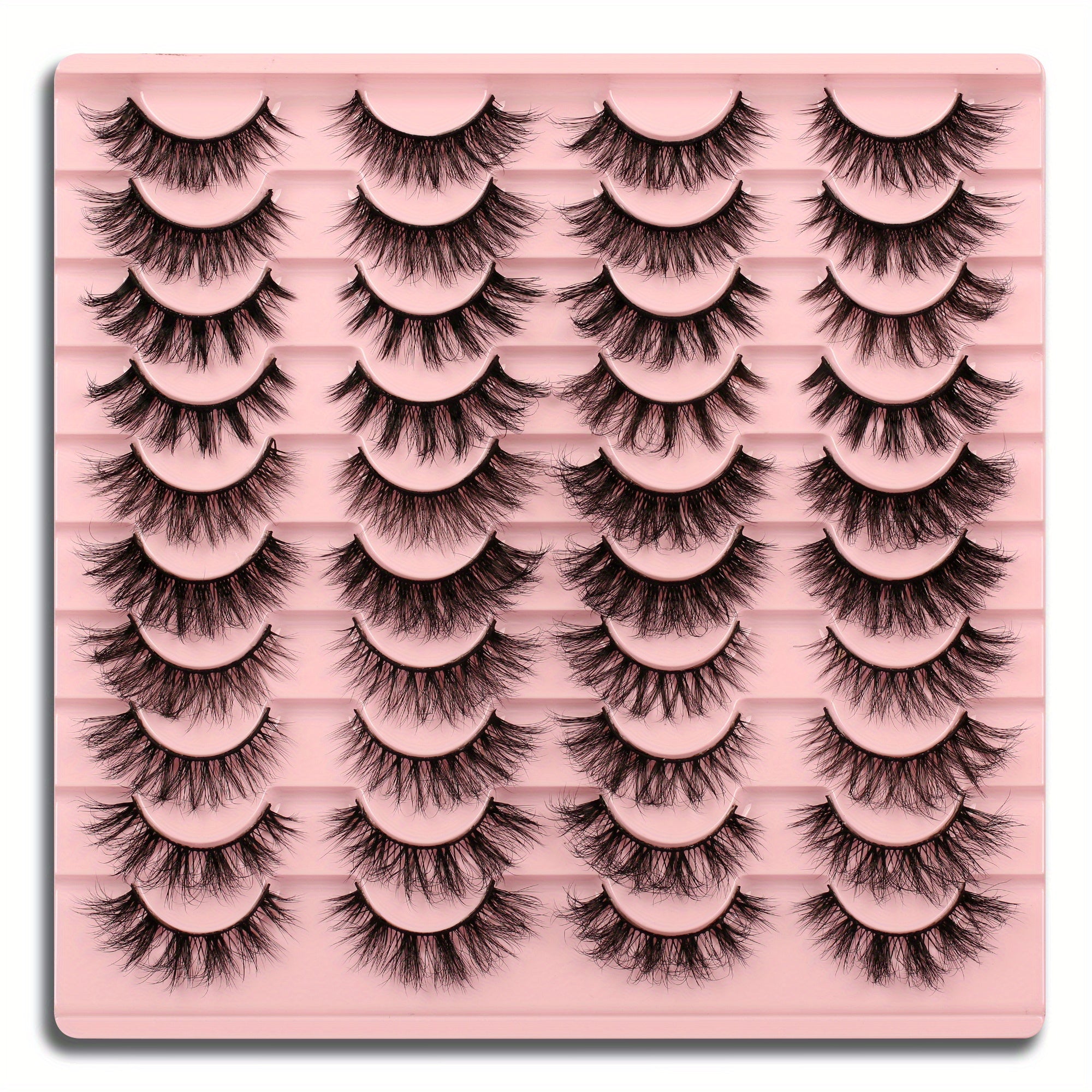 20 Pairs Natural Look Cat Eye Lashes 3D Light Volume Fluffy Eyelash Extension