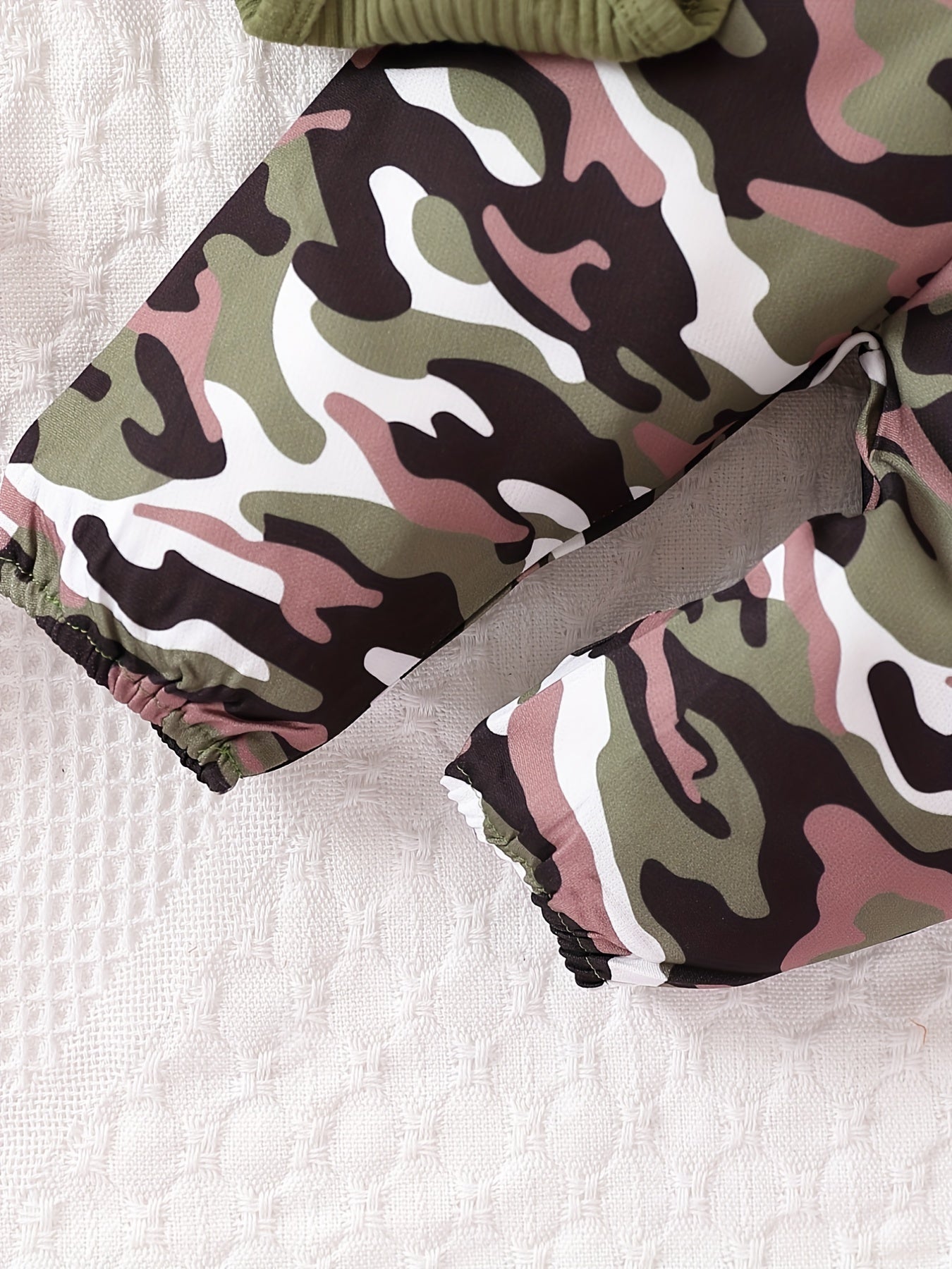 Baby Boys Romper & Camouflage & Headwear 3pcs Set