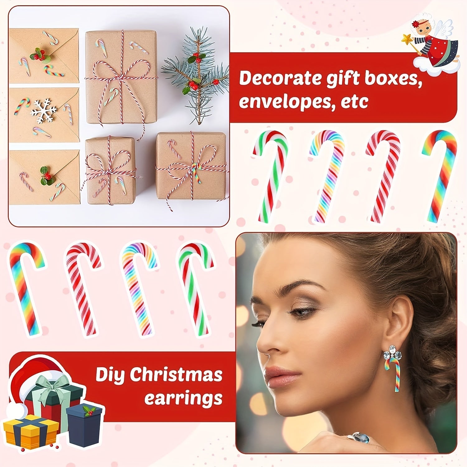 Mini Artificial Candy Can for Christmas Decoration