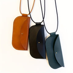 PU Leather Sunglasses Case Oblique Span Glasses Bag Soft Bag