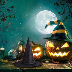 8Pcs Halloween Witch Hats Hanging Floating Witch Hat Decoration