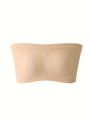 4pcs Strapless Bandeau Bras Invisible Stretch Everyday Bra Women's Lingerie