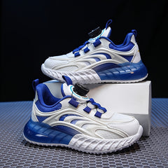 Boys' Button Low Top Sneakers Breathable Lightweight Anti Slip Shoes for Outdoor