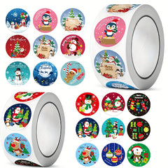 500pcs Christmas Stickers Holiday Envelope Seal Self Adhesive Decorative Present