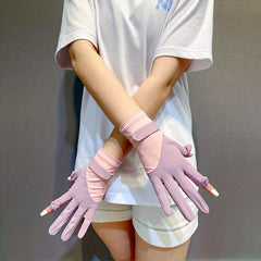 Ice Silk Mesh Gloves Non-slip UV Protection Cycling Driving