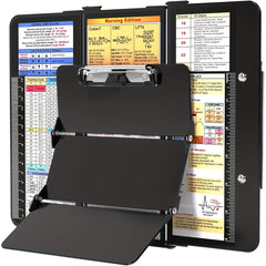 3-Layer Aluminum Nursing Clipboard with Cheat Sheets & Clip