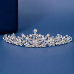 Kids Princess Crown Flower Faux Pearl Headwear