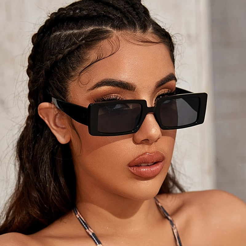 Vintage Y2K Rectangular Chunky Frame Sunglasses