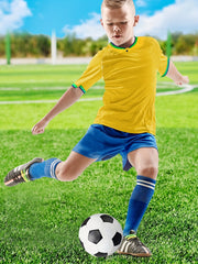 Boys Football Suit: Jersey, Shorts, Socks, Knee Pads
