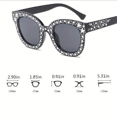 Rhinestone & Star Sunglasses w/ Box UV400