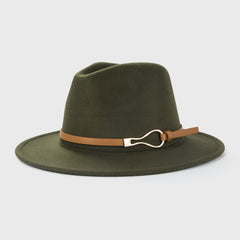 Monochrome Belt Accessory Jazz Hat