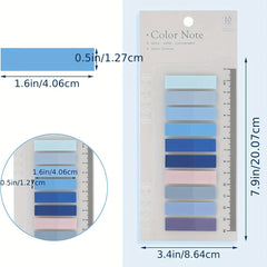 1200pcs Sticky Book Tabs Colorful Writable Transparent Sticky Notes