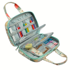 Crochet Bag Travel Organizer Empty Zipper Bag Knitting Needle Case