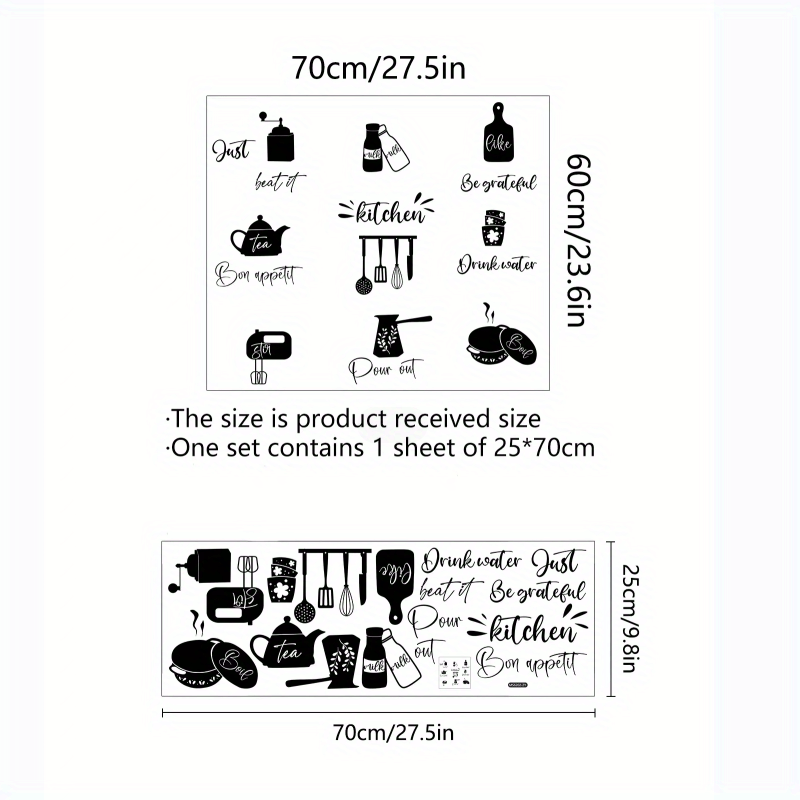 Removable Decorative Kitchen Arrangement Sticker