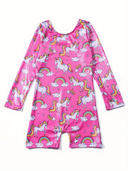 Stretch Unicorn One Piece Gymnastics Tights Leotard