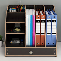 Wooden Office Supplies Storage Box Drawer Type File Box Wooden Storage Rack