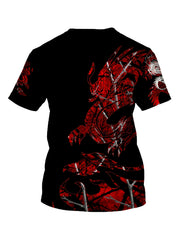 Dragon Pattern T shirt Men's Casual Street Style Tee Shirt