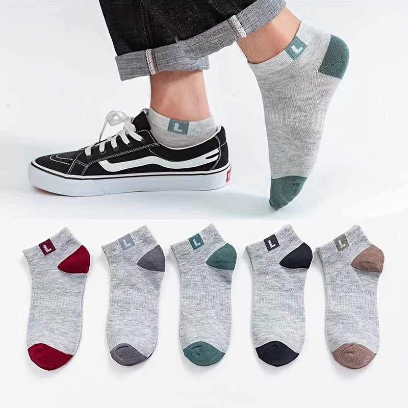 Men's Soft Low Cut Ankle Socks, 1 Pair or 5 Pairs