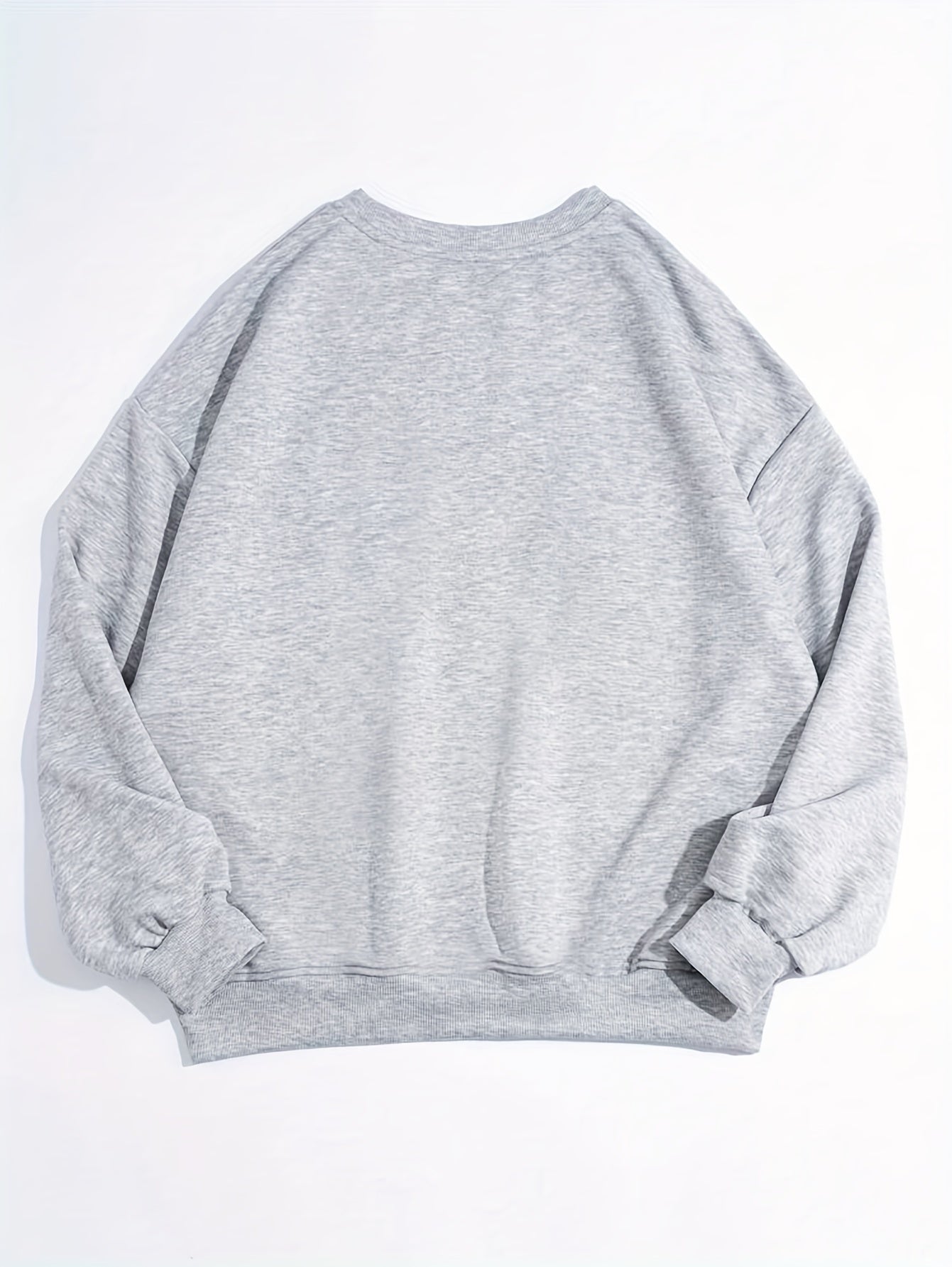 Mountain & Letter Print Pullover Sweatshirt Long Sleeve Crew Neck Sweatsh