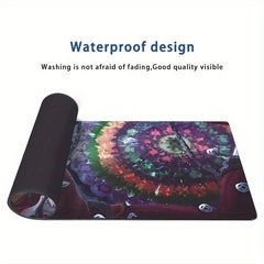 Large Red Ghost Mouse Pad 23.7x11.8in - Non-slip Rubber Desktop Protection Pad