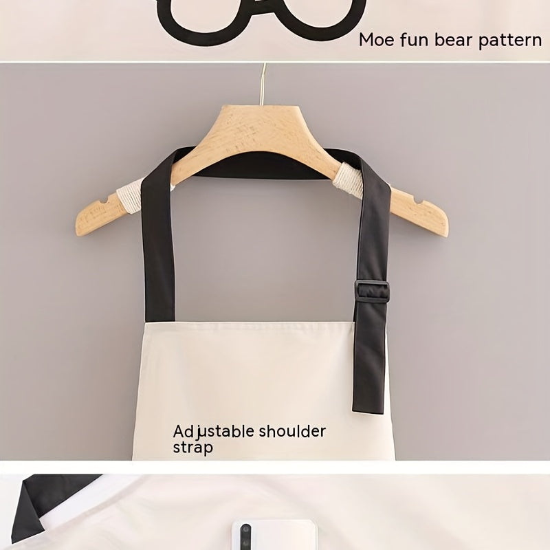 Bear Pattern Apron - Waterproof Chef Apron