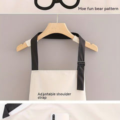 Bear Pattern Apron - Waterproof Chef Apron