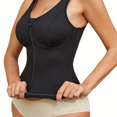 Zipper Shaping Tank Top Waist Trainer Tummy Control Slimmer