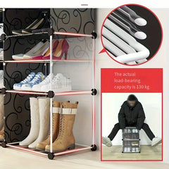 1pc Side Door Shoe Storage Rack Dust Proof Organizer