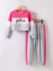 Girls Princess Long Sleeve Sweatshirt & Sweatpants